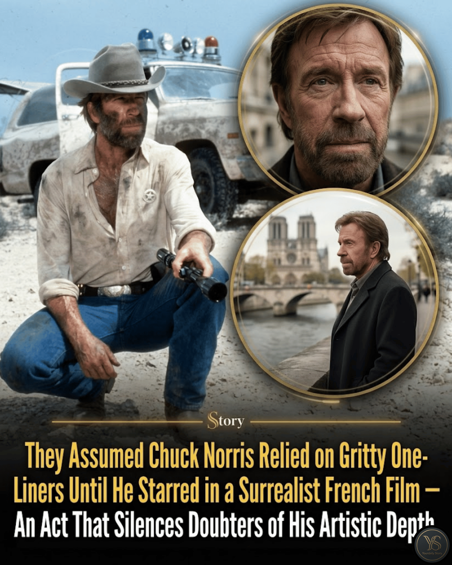 They Assumed Chuck Norris Relied on Gritty One-Liners Until He Starred in a Surrealist French Film — An Act That Silences Doubters of His Artistic Depth.