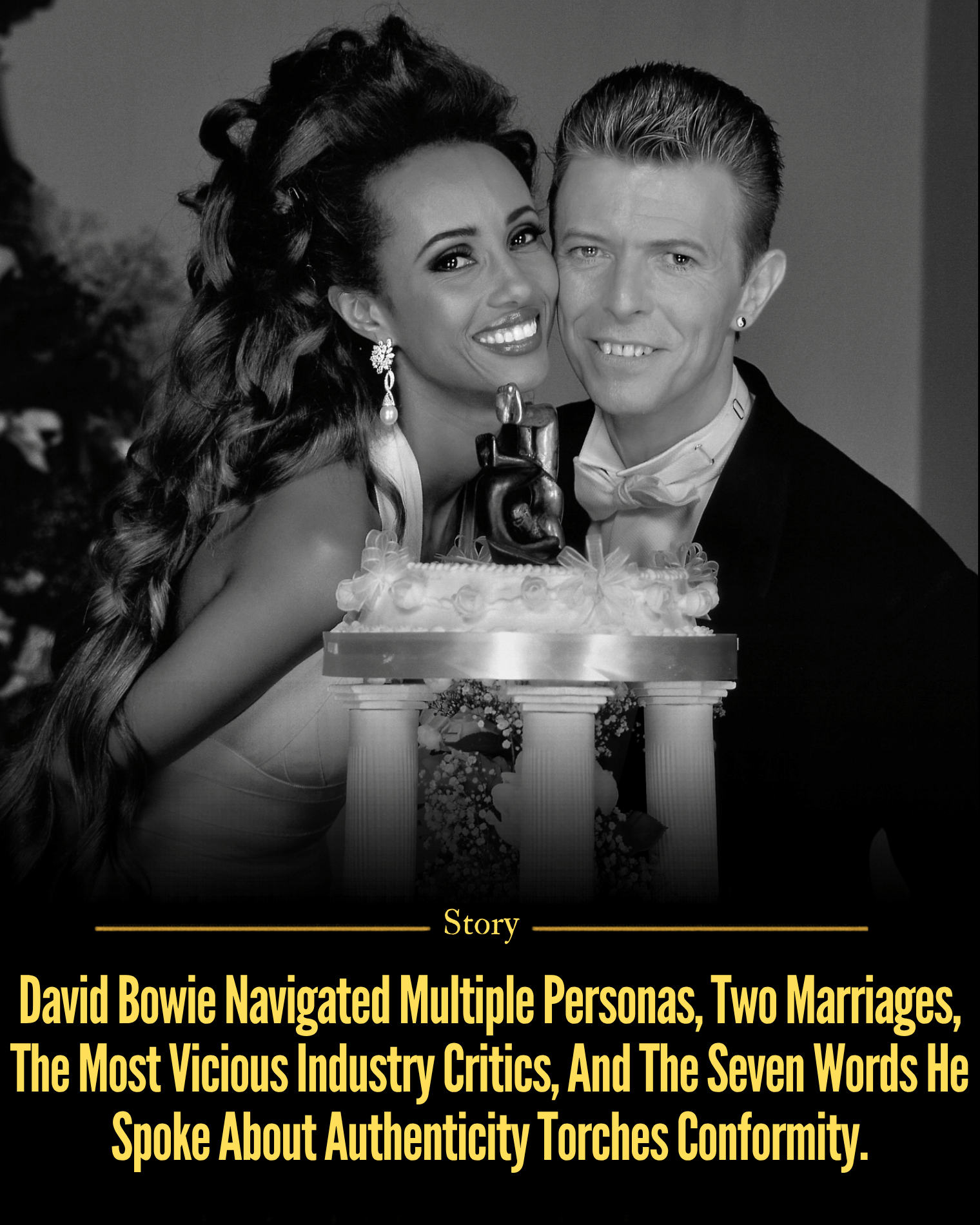 David Bowie Navigated Multiple Personas, Two Marriages, The Most Vicious Industry Critics, And The Seven Words He Spoke About Authenticity Torches Conformity.