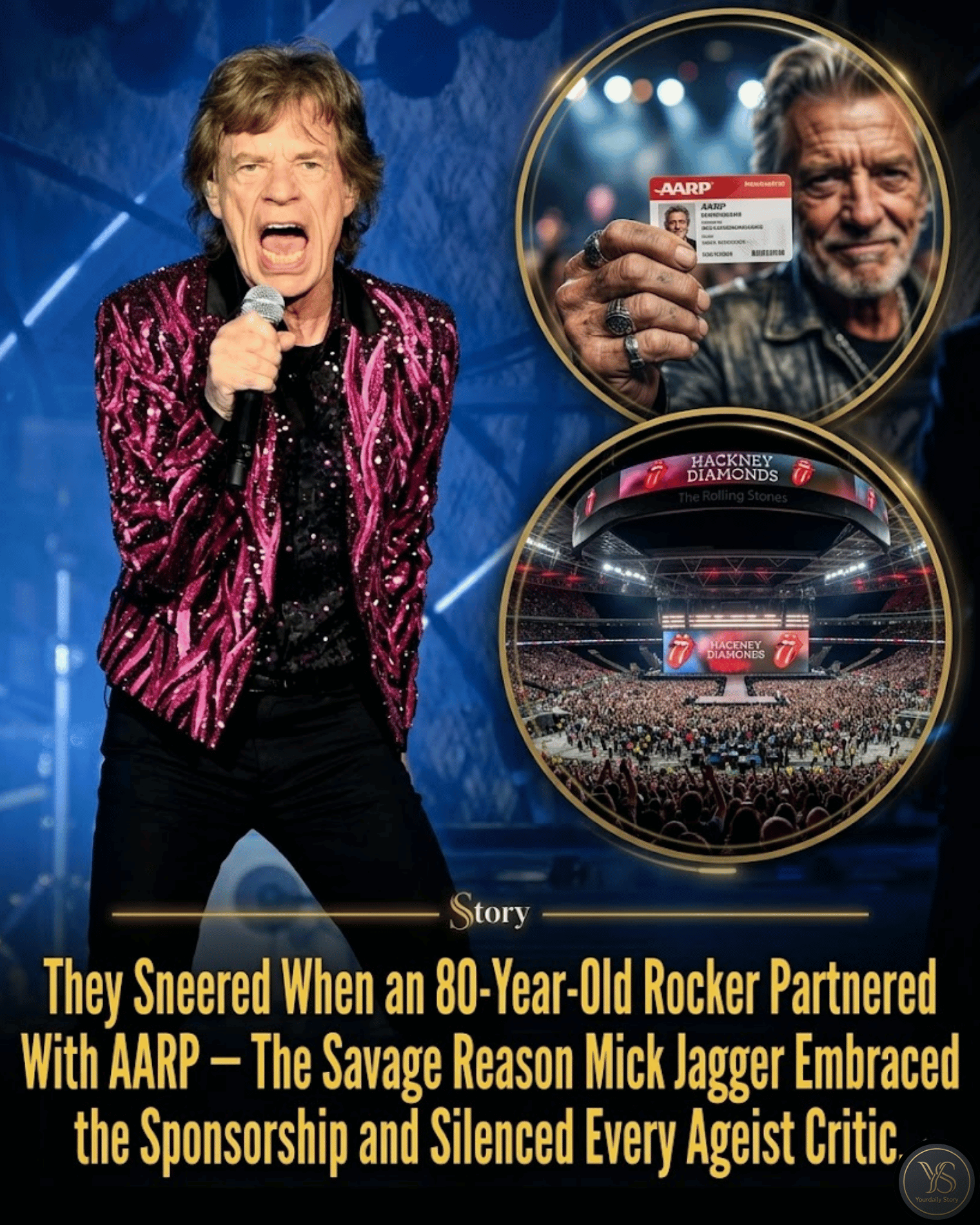 They Sneered When an 80-Year-Old Rocker Partnered With AARP — The Savage Reason Mick Jagger Embraced the Sponsorship and Silenced Every Ageist Critic.
