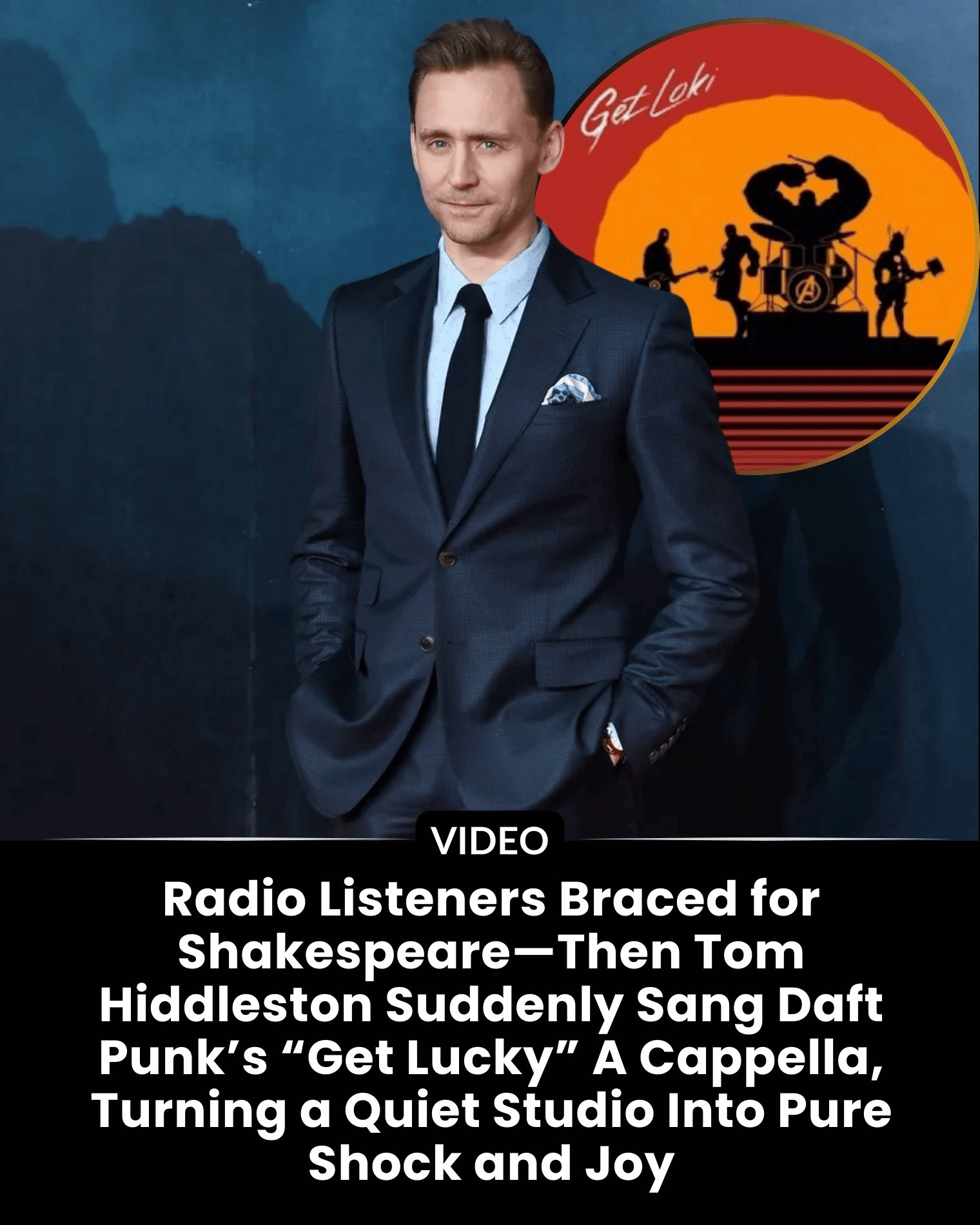 Radio Listeners Braced for Shakespeare—Then Tom Hiddleston Suddenly Sang Daft Punk’s “Get Lucky” A Cappella, Turning a Quiet Studio Into Pure Shock and Joy
