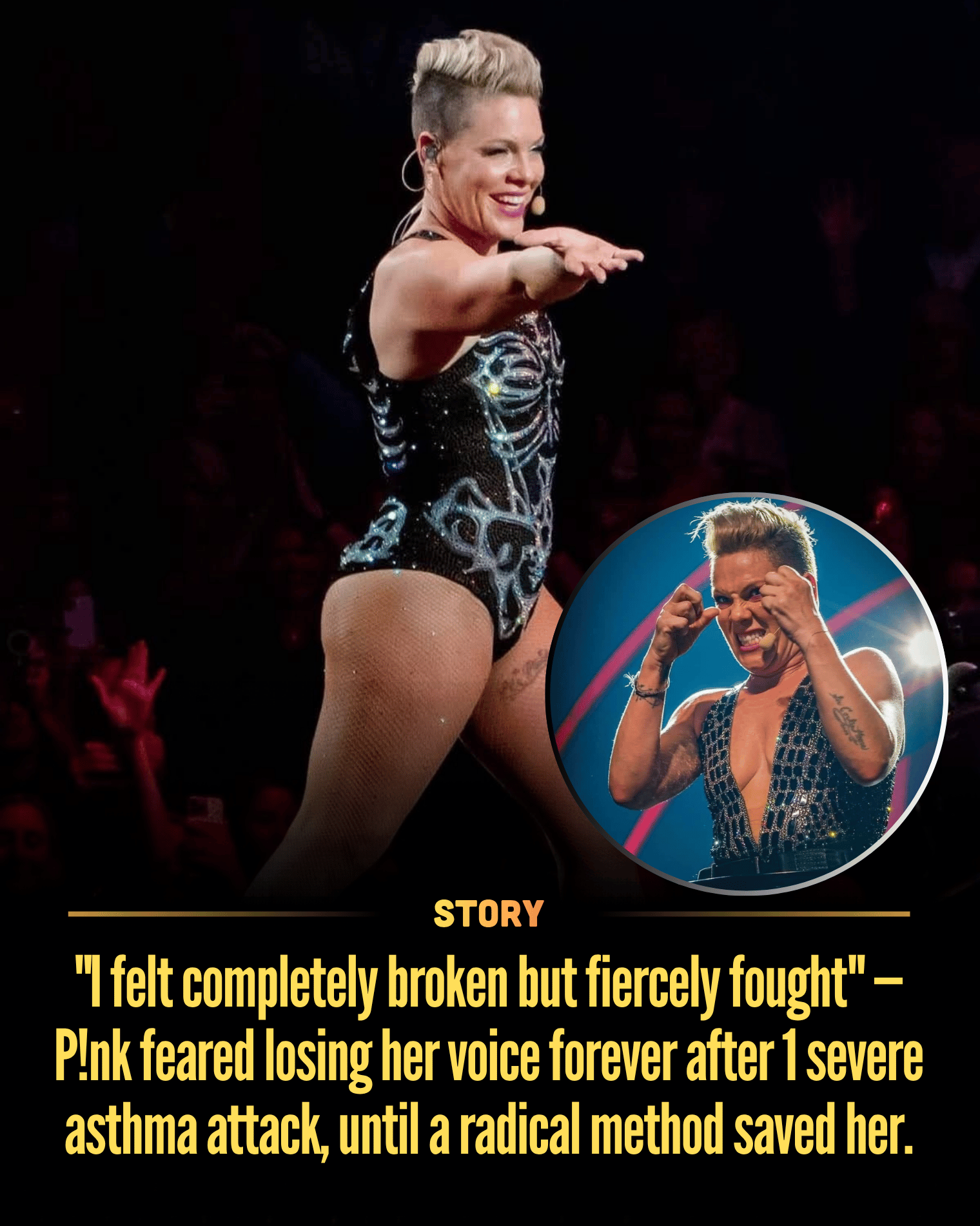 “I felt completely broken but fiercely fought” — P!nk feared losing her voice forever after 1 severe asthma attack, until a radical method saved her.