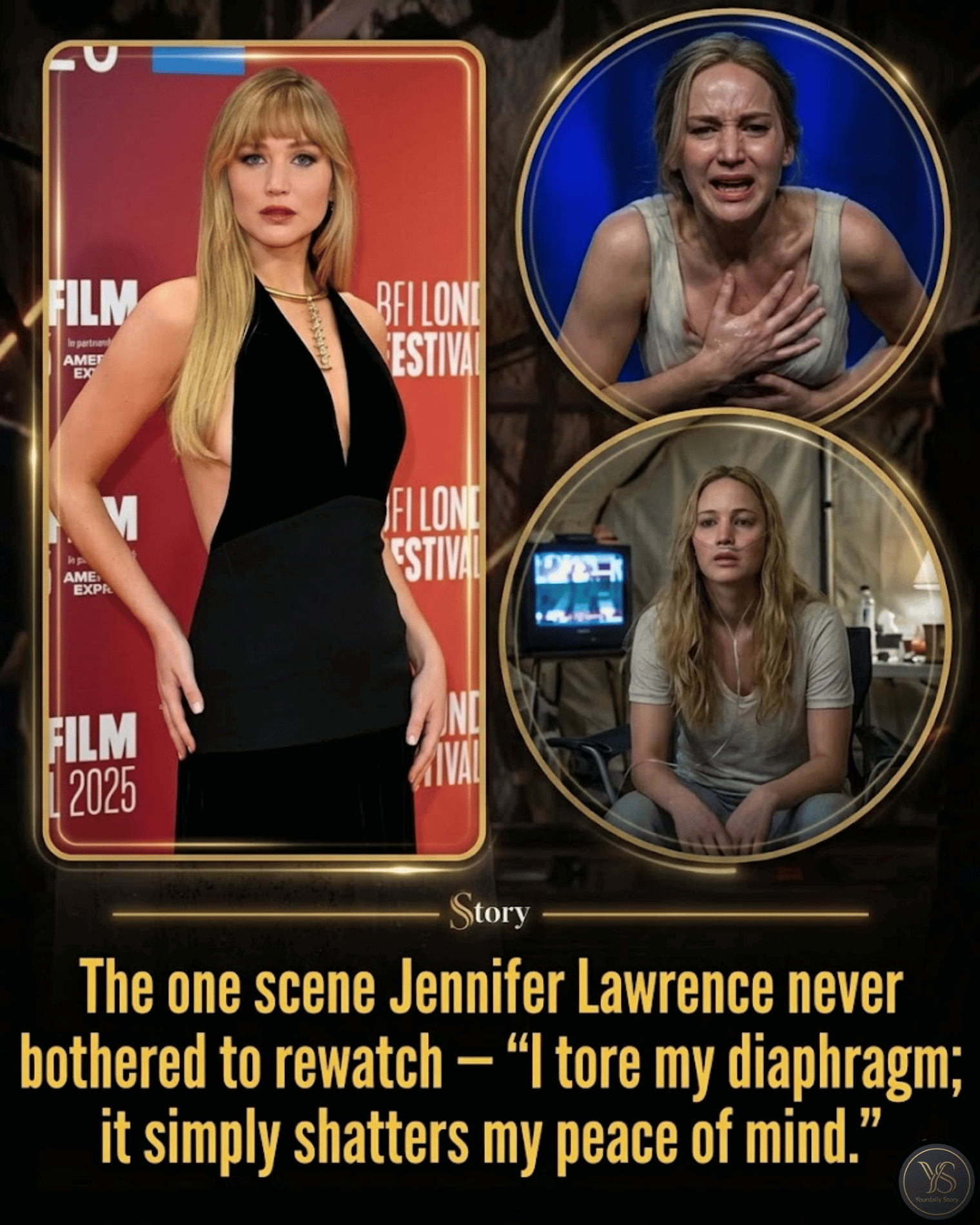 The one scene Jennifer Lawrence never bothered to rewatch — “I tore my diaphragm; it simply shatters my peace of mind.”