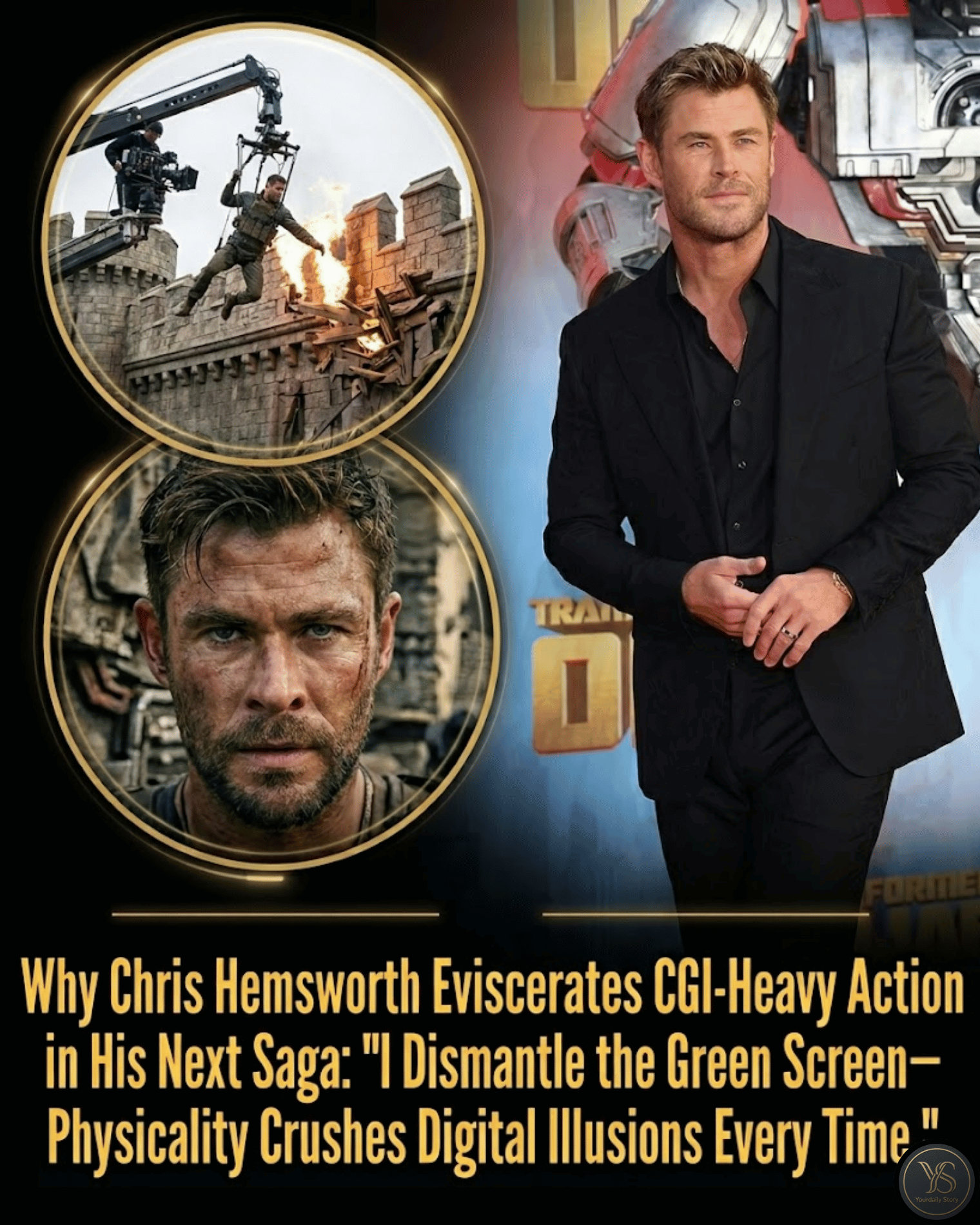 Why Chris Hemsworth Eviscerates CGI-Heavy Action in His Next Saga: “I Dismantle the Green Screen—Physicality Crushes Digital Illusions Every Time.”