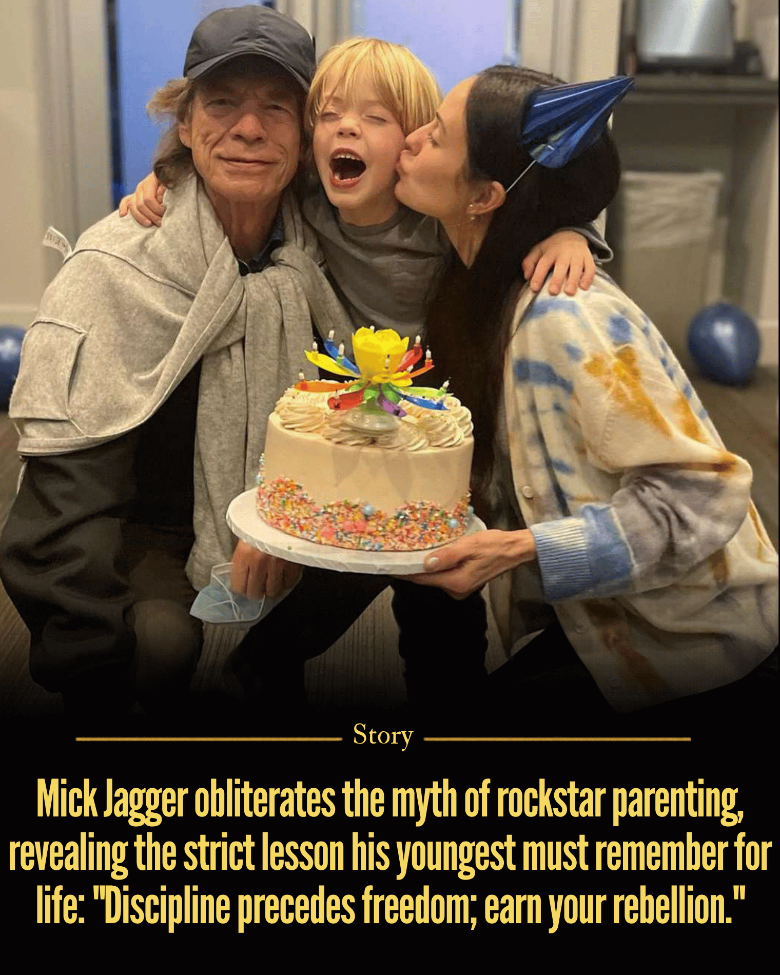 Mick Jagger obliterates the myth of rockstar parenting, revealing the strict lesson his youngest must remember for life: “Discipline precedes freedom; earn your rebellion.”
