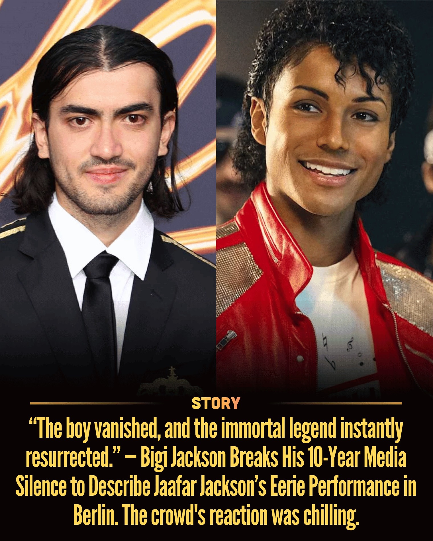 “The boy vanished, and the immortal legend instantly resurrected.” — Bigi Jackson Breaks His 10-Year Media Silence to Describe Jaafar Jackson’s Eerie Performance in Berlin. The crowd’s reaction was chilling.