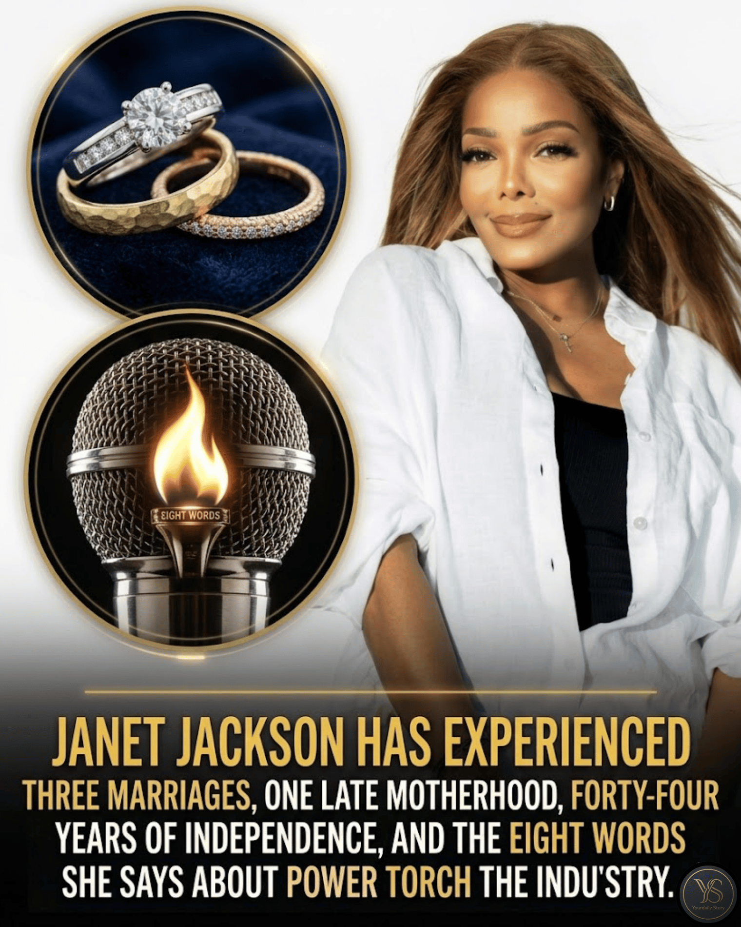 Janet Jackson Has Experienced Three Marriages, One Late Motherhood, Forty-Four Years Of Independence, And The Eight Words She Says About Power Torch The Industry.