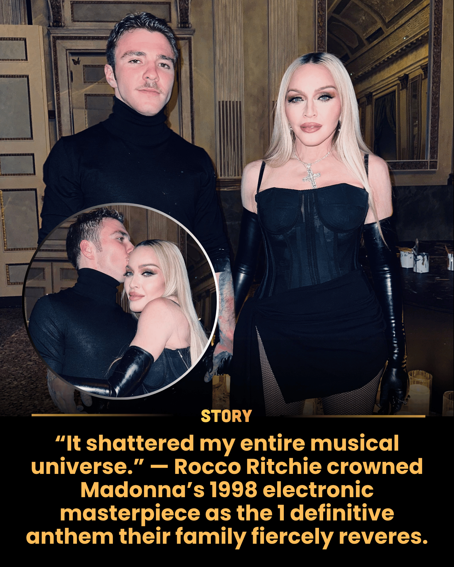 “It shattered my entire musical universe.” — Rocco Ritchie crowned Madonna’s 1998 electronic masterpiece as the 1 definitive anthem their family fiercely reveres.