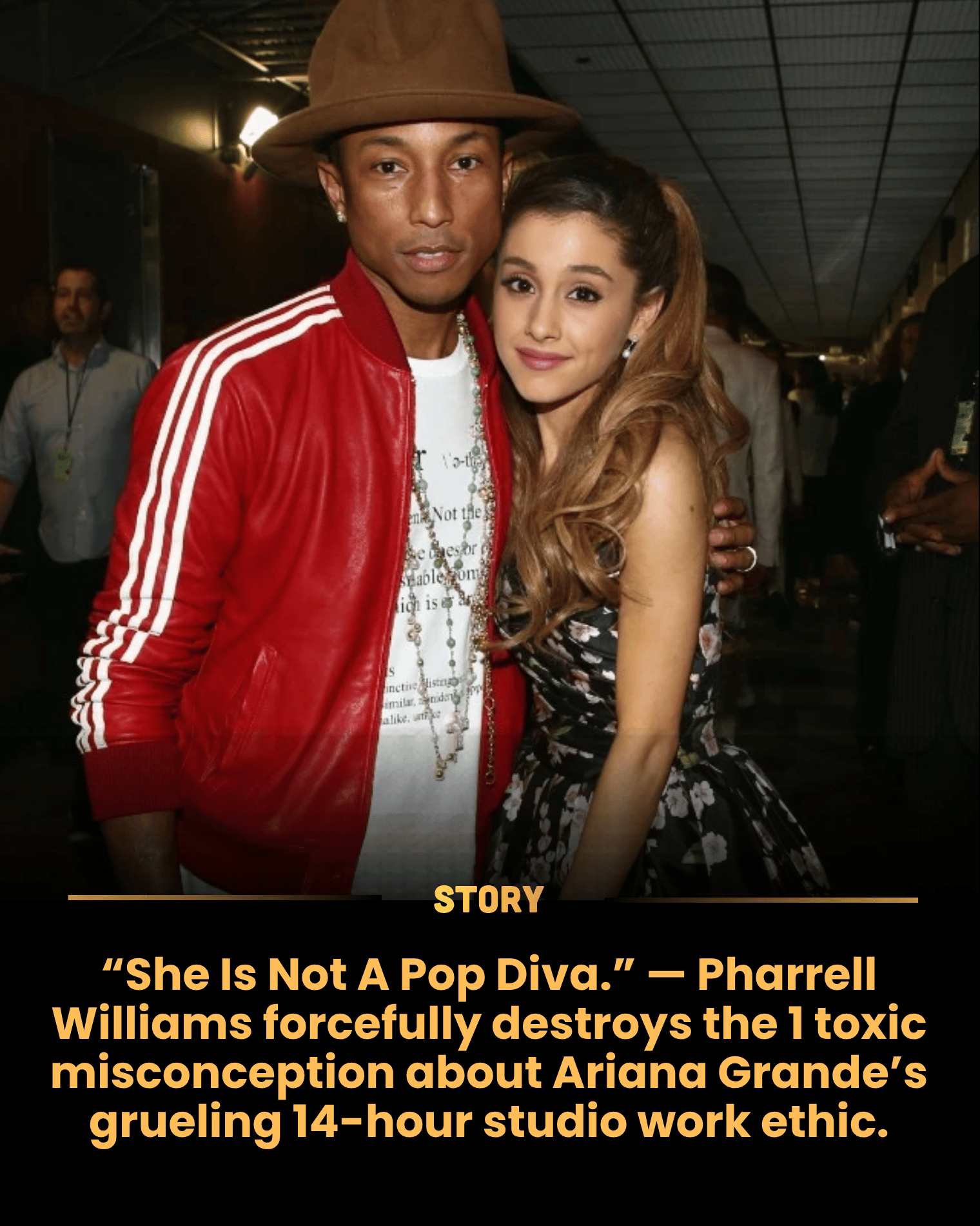 “She Is Not A Pop Diva.” — Pharrell Williams forcefully destroys the 1 toxic misconception about Ariana Grande’s grueling 14-hour studio work ethic.