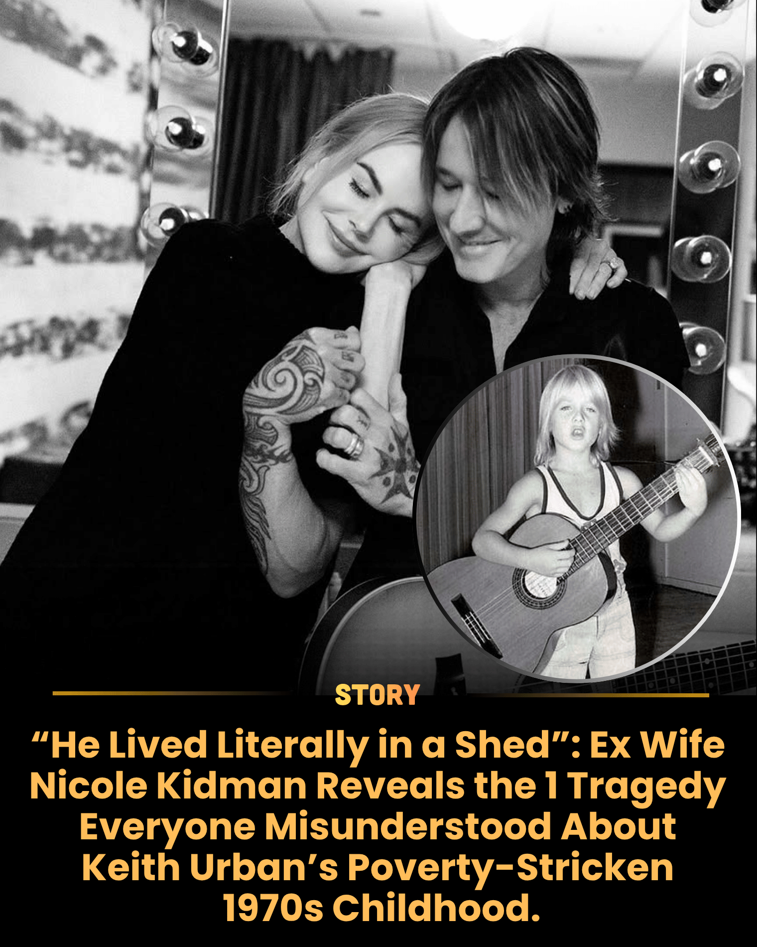 “He Lived Literally in a Shed”: Ex Wife Nicole Kidman Reveals the 1 Tragedy Everyone Misunderstood About Keith Urban’s Poverty-Stricken 1970s Childhood.