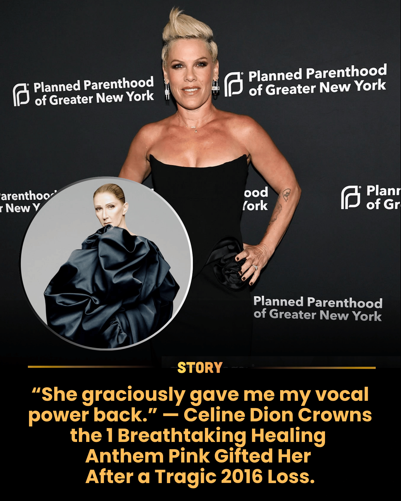 “She graciously gave me my vocal power back.” — Celine Dion Crowns the 1 Breathtaking Healing Anthem Pink Gifted Her After a Tragic 2016 Loss.
