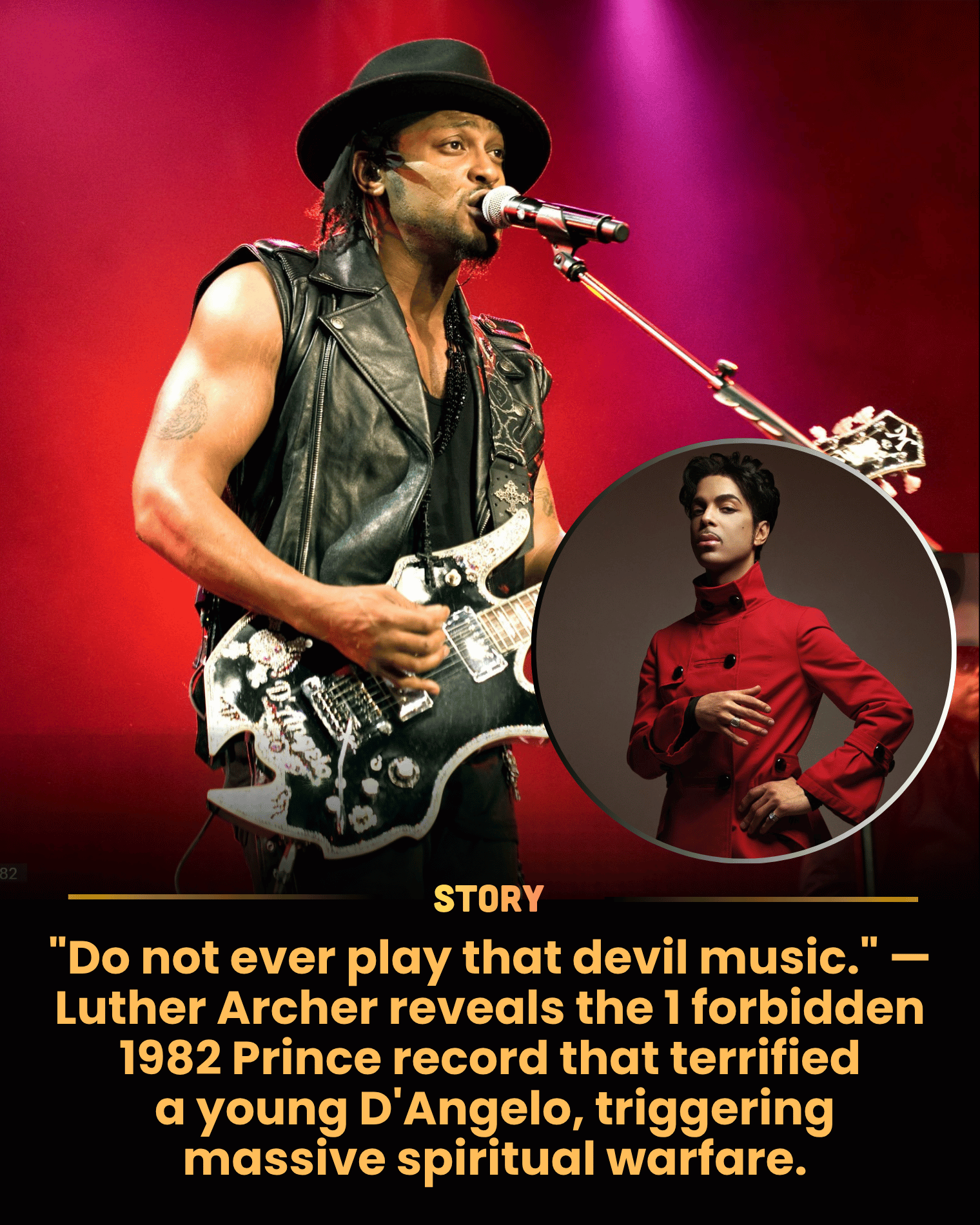 “Do not ever play that devil music.” — Luther Archer reveals the 1 forbidden 1982 Prince record that terrified a young D’Angelo, triggering massive spiritual warfare.