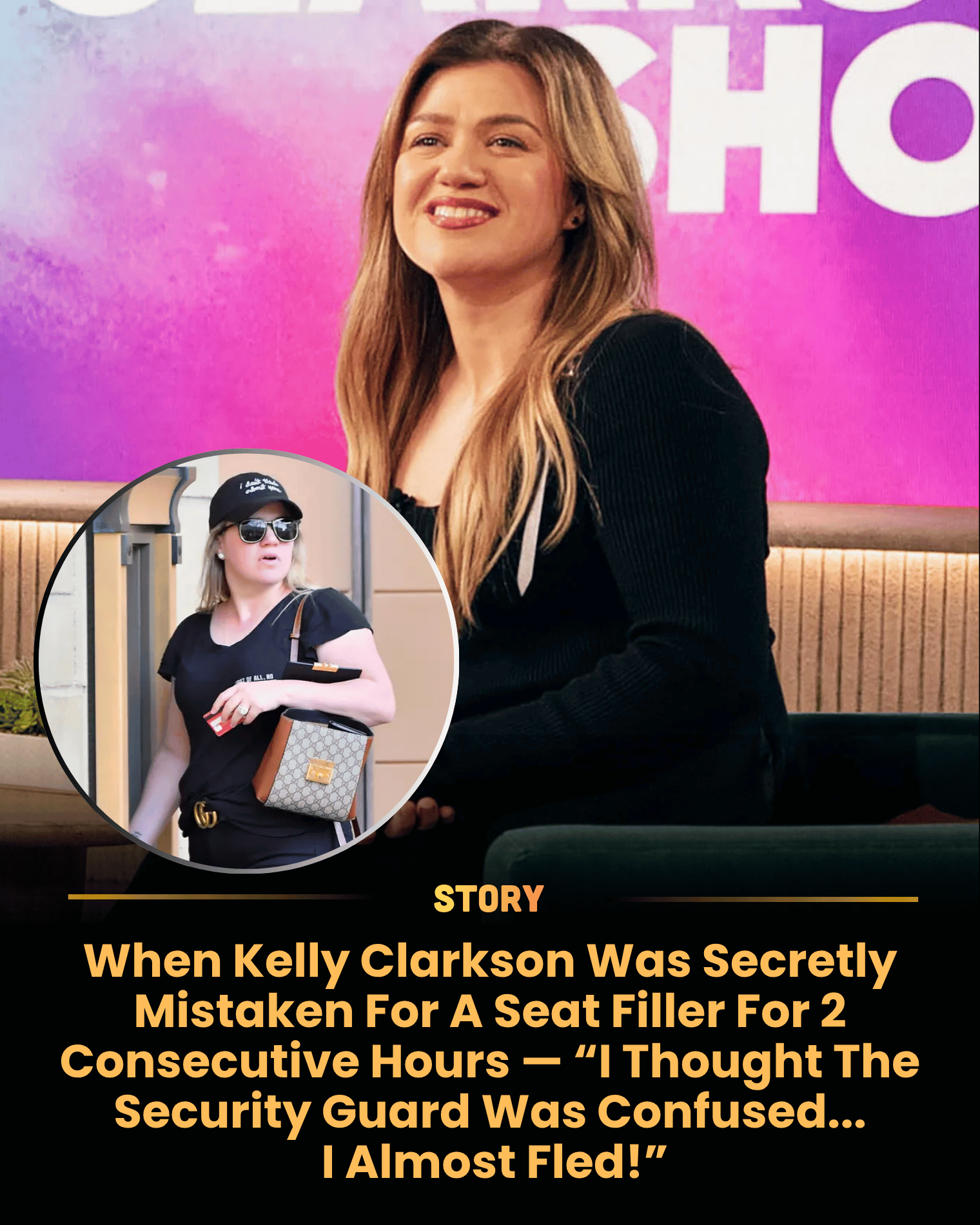 When Kelly Clarkson Was Secretly Mistaken For A Seat Filler For 2 Consecutive Hours — “I Thought The Security Guard Was Confused… I Almost Fled!”