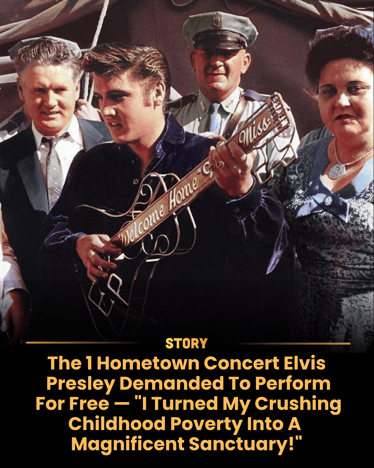 The 1 Hometown Concert Elvis Presley Demanded To Perform For Free — “I Turned My Crushing Childhood Poverty Into A Magnificent Sanctuary!”