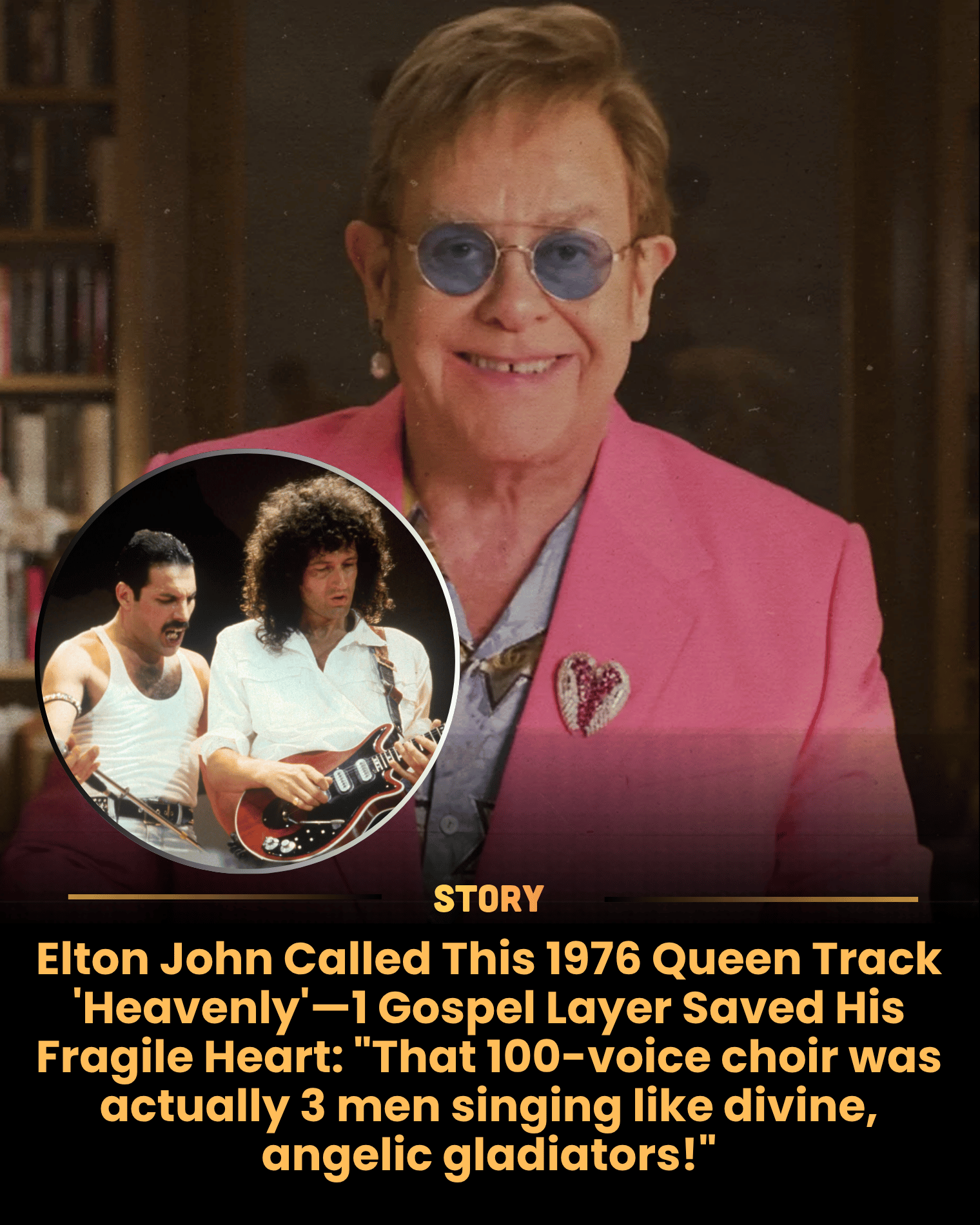 Elton John Called This 1976 Queen Track ‘Heavenly’—1 Gospel Layer Saved His Fragile Heart: “That 100-voice choir was actually 3 men singing like divine, angelic gladiators!”