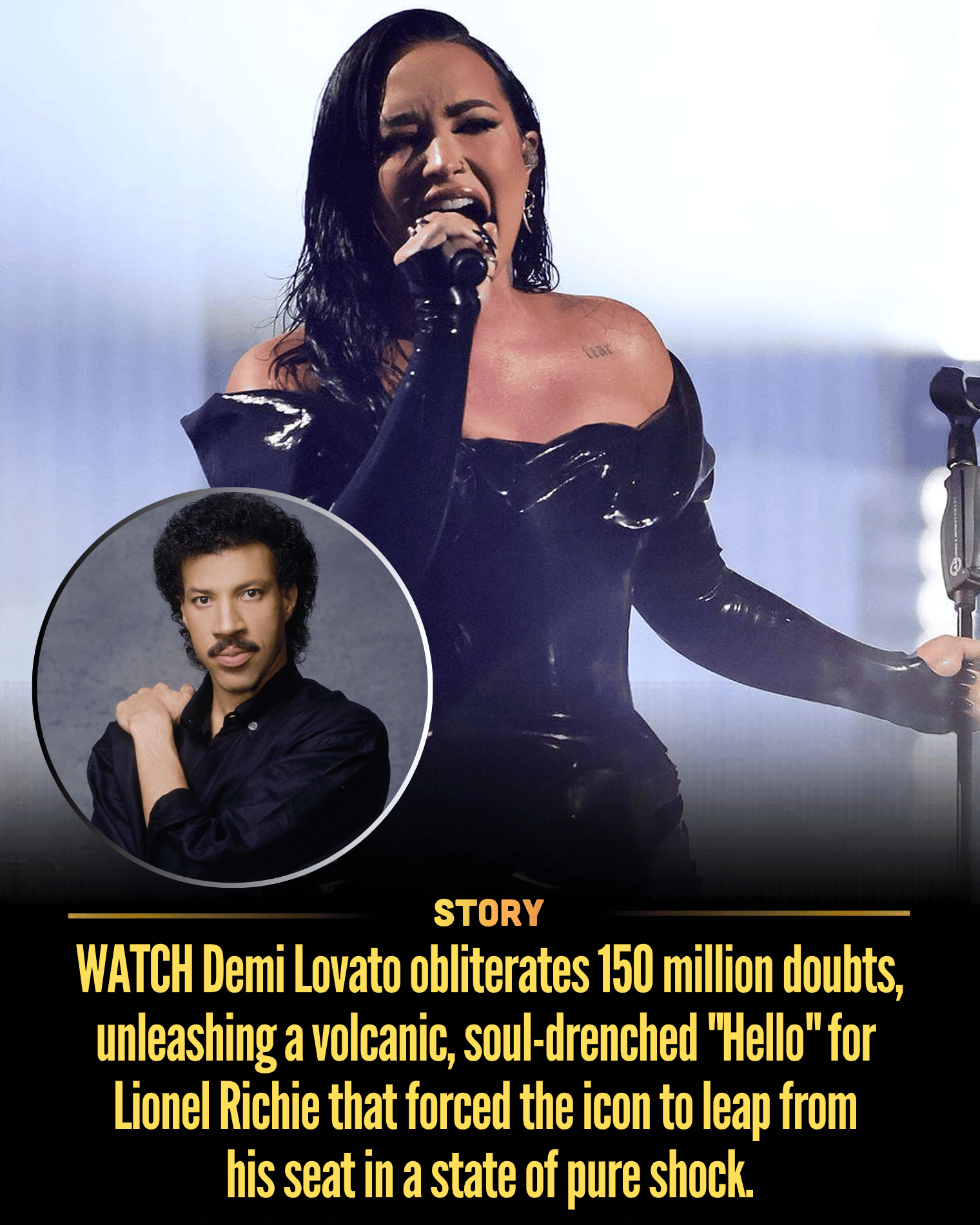WATCH Demi Lovato obliterates 150 million doubts, unleashing a volcanic, soul-drenched “Hello” for Lionel Richie that forced the icon to leap from his seat in a state of pure shock.