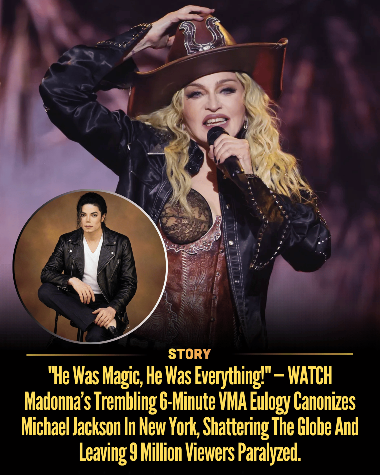 “He Was Magic, He Was Everything!” — WATCH Madonna’s Trembling 6-Minute VMA Eulogy Canonizes Michael Jackson In New York, Shattering The Globe And Leaving 9 Million Viewers Paralyzed.