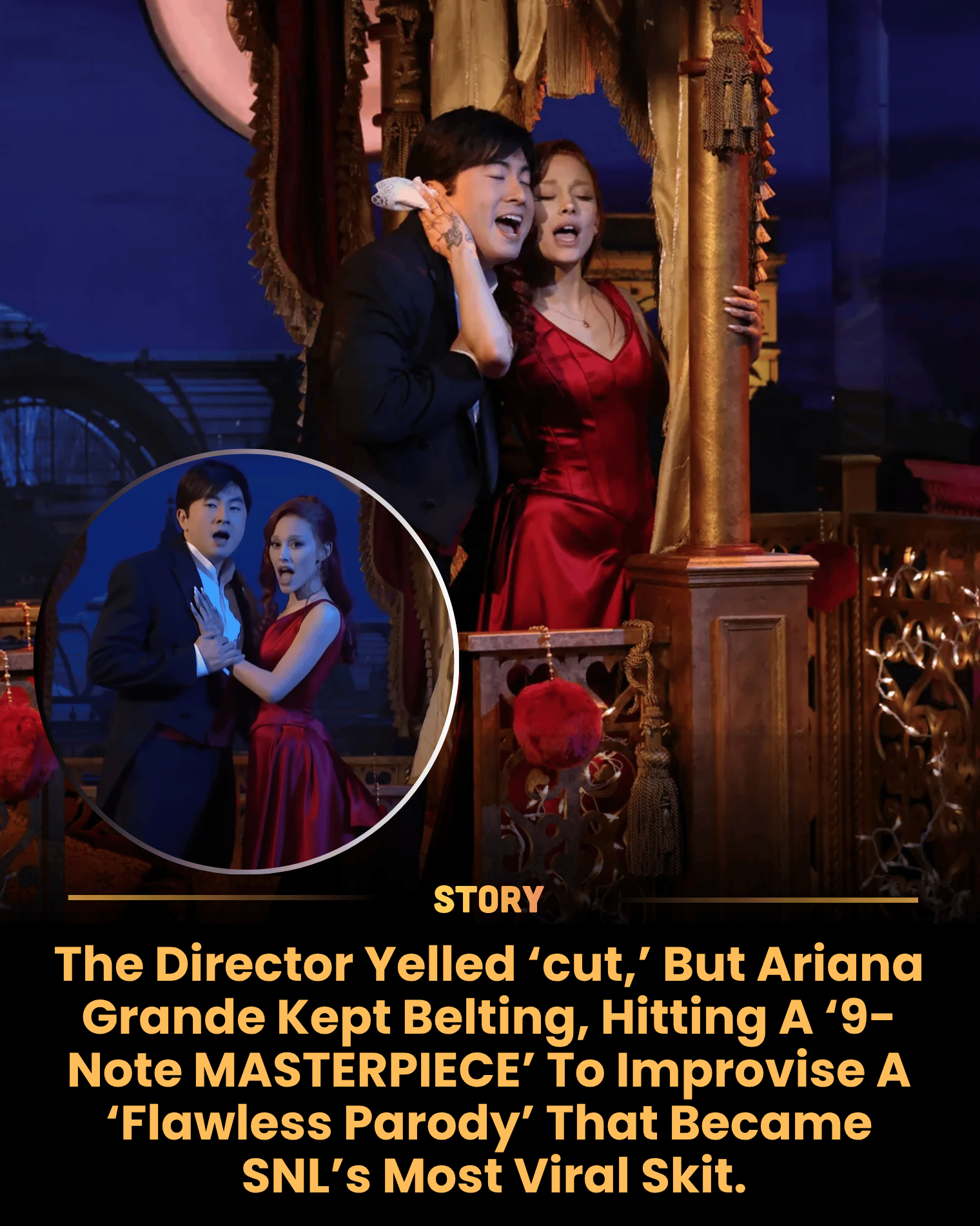 The Director Yelled ‘cut,’ But Ariana Grande Kept Belting, Hitting A ‘9-Note MASTERPIECE’ To Improvise A ‘Flawless Parody’ That Became SNL’s Most Viral Skit.