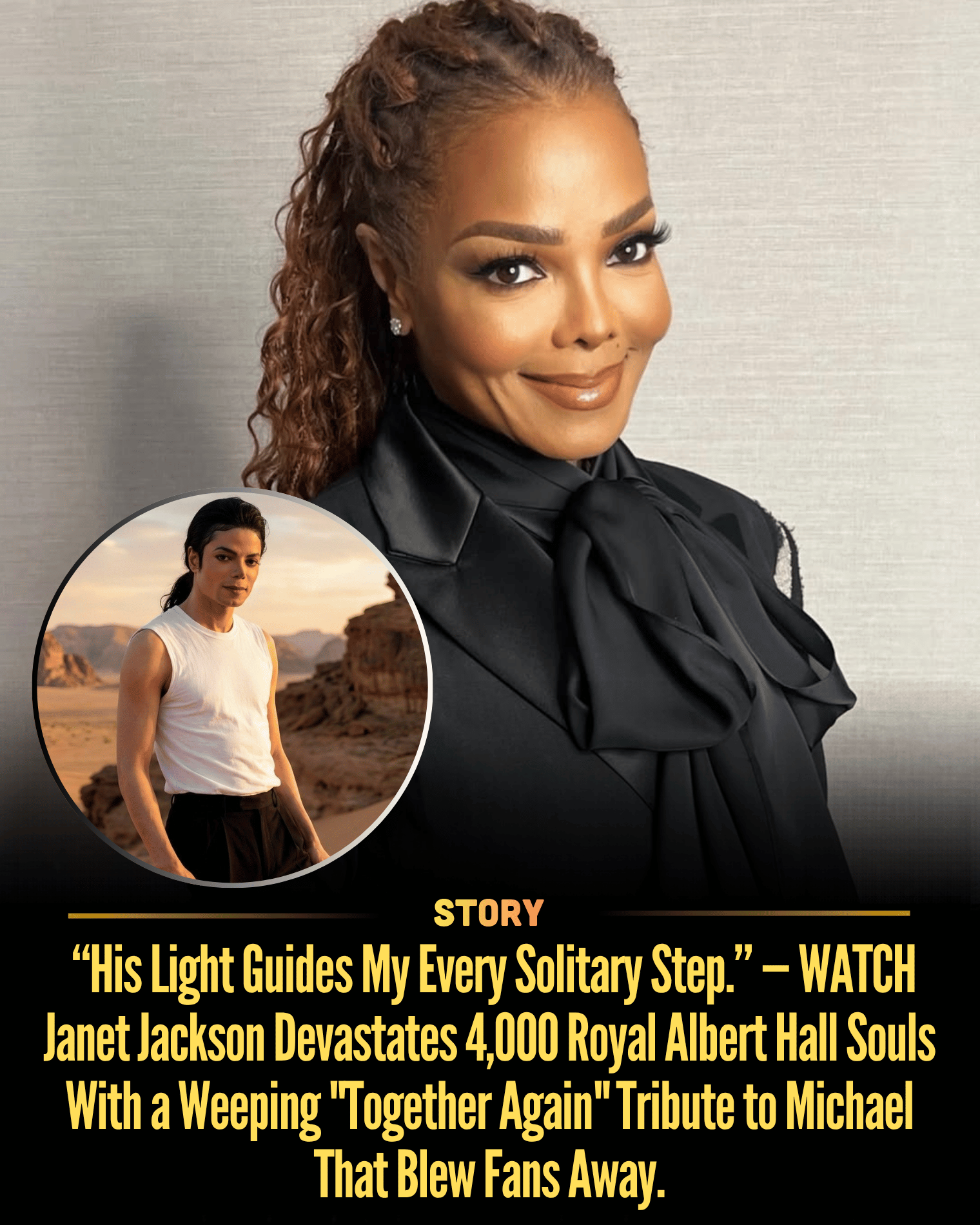 “His Light Guides My Every Solitary Step.” — WATCH Janet Jackson Devastates 4,000 Royal Albert Hall Souls With a Weeping “Together Again” Tribute to Michael That Blew Fans Away.