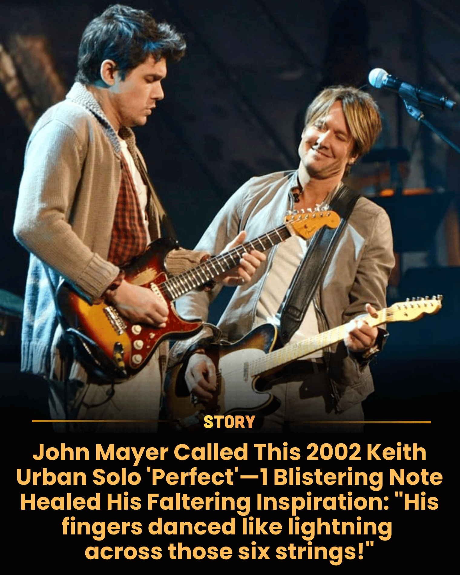 John Mayer Called This 2002 Keith Urban Solo ‘Perfect’—1 Blistering Note Healed His Faltering Inspiration: “His fingers danced like lightning across those six strings!”
