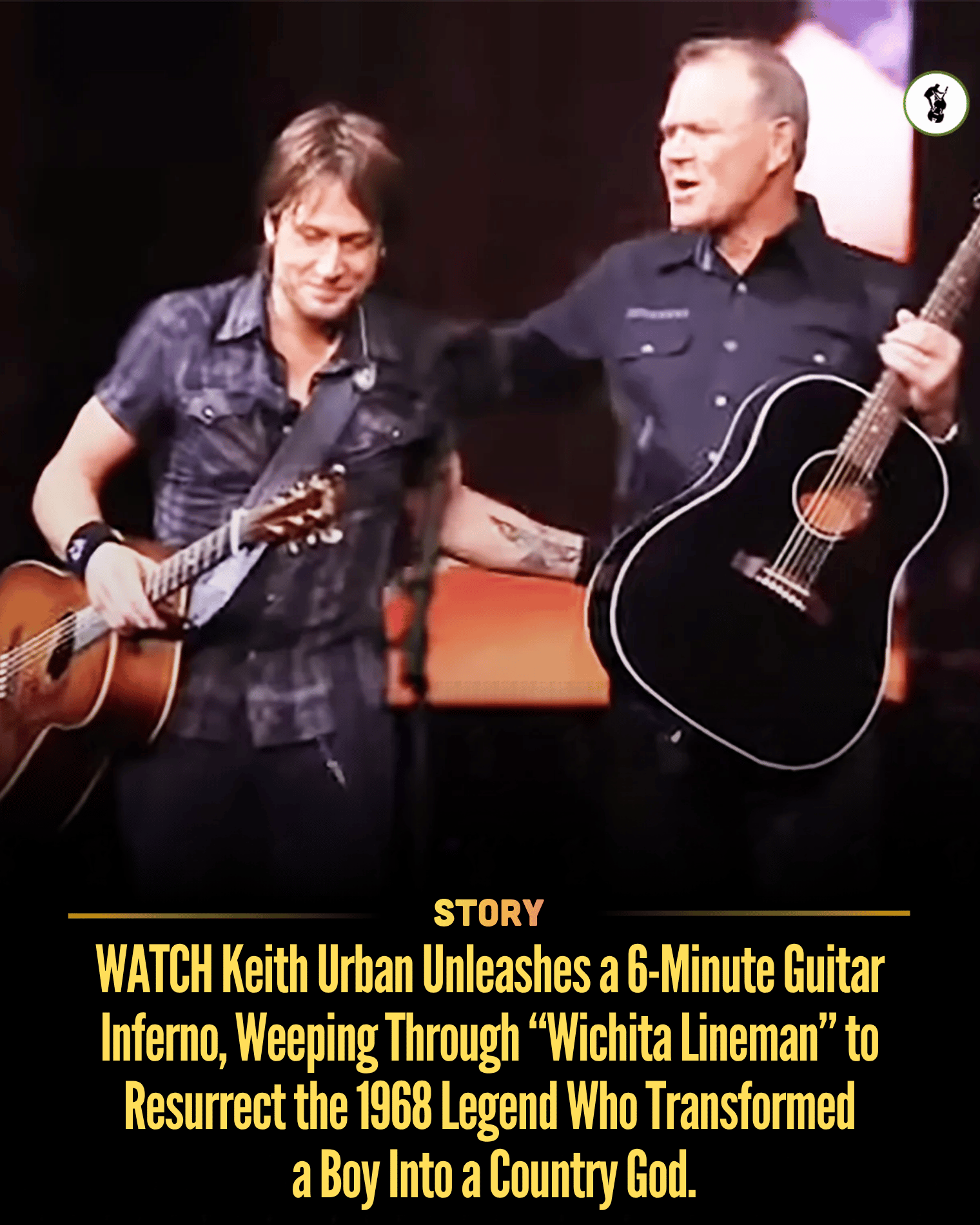 WATCH Keith Urban Unleashes a 6-Minute Guitar Inferno, Weeping Through “Wichita Lineman” to Resurrect the 1968 Legend Who Transformed a Boy Into a Country God.