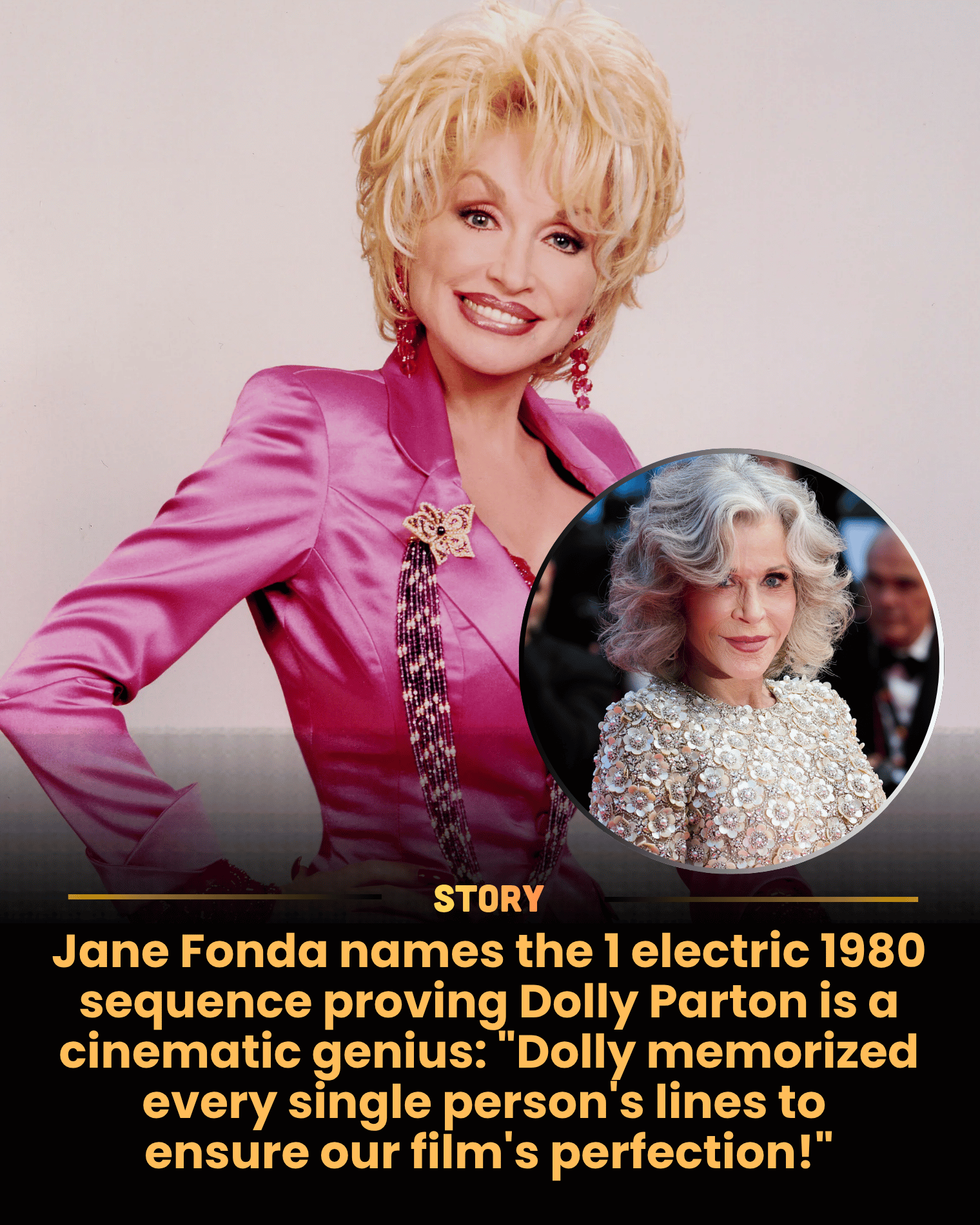 Jane Fonda names the 1 electric 1980 sequence proving Dolly Parton is a cinematic genius: “Dolly memorized every single person’s lines to ensure our film’s perfection!”