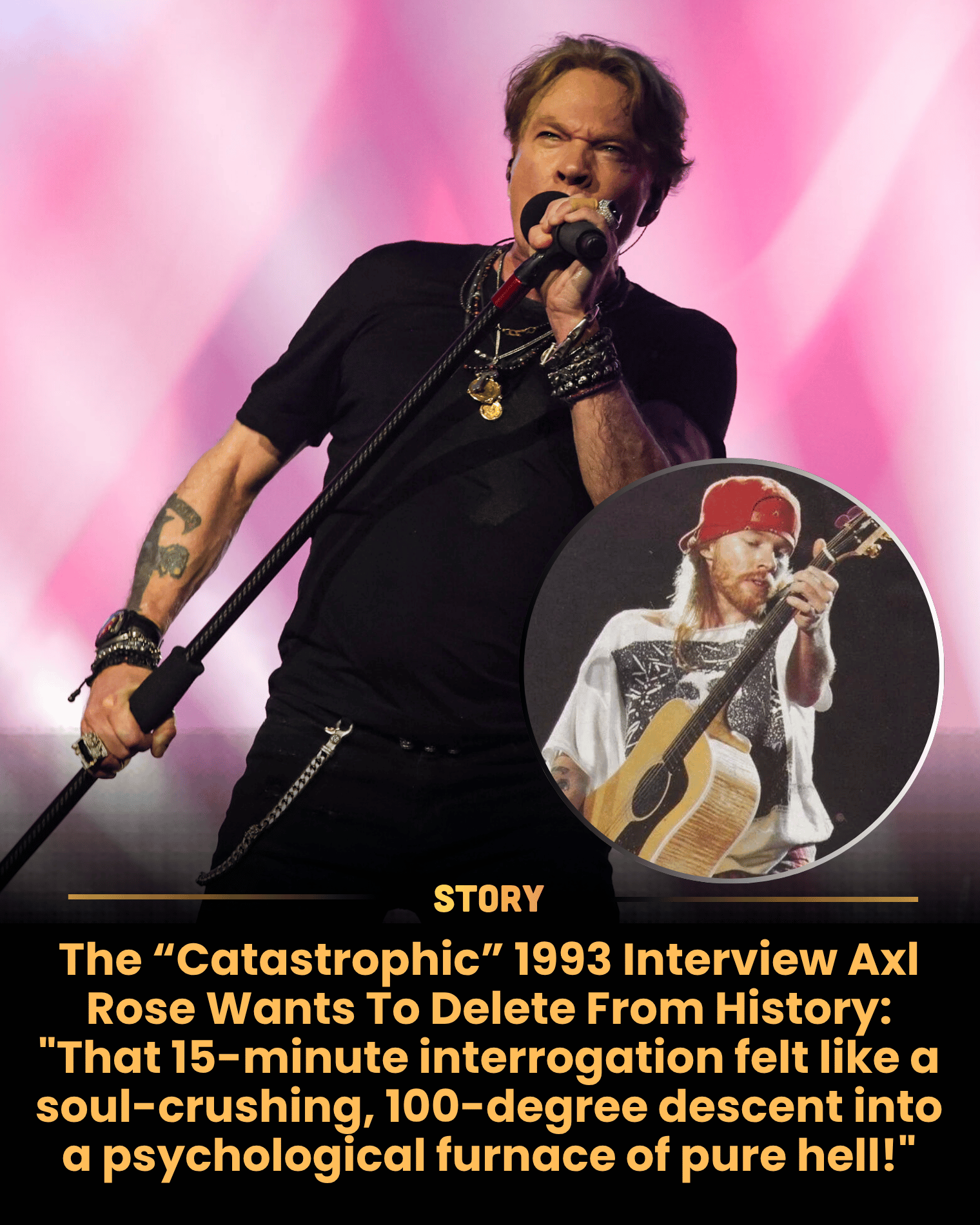 The “Catastrophic” 1993 Interview Axl Rose Wants To Delete From History: “That 15-minute interrogation felt like a soul-crushing, 100-degree descent into a psychological furnace of pure hell!”