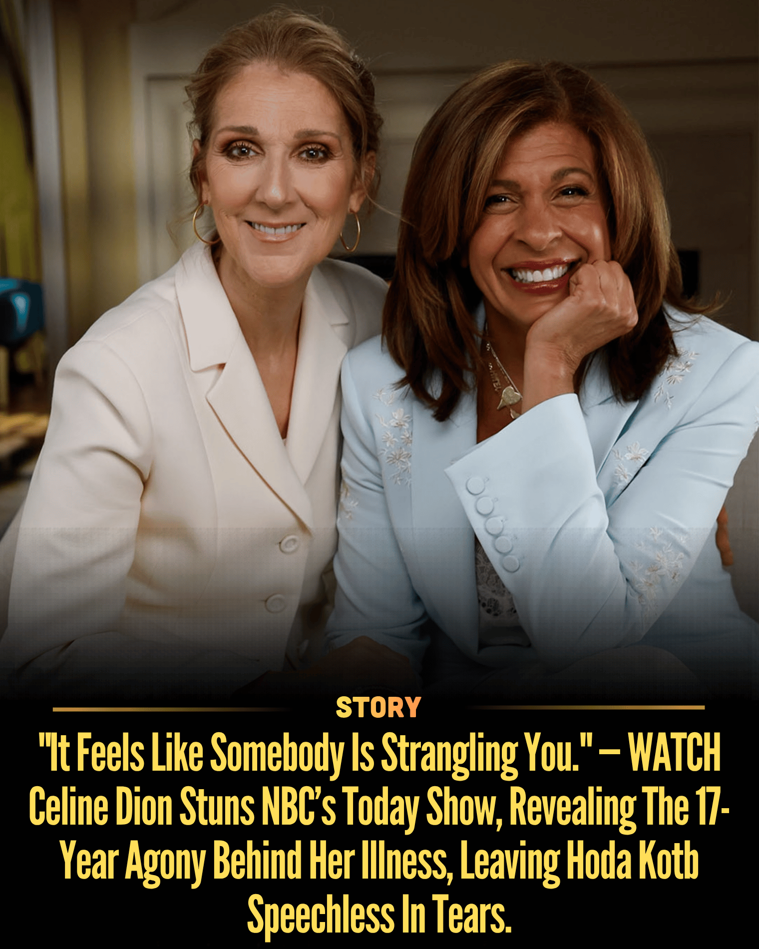 “It Feels Like Somebody Is Strangling You.” — WATCH Celine Dion Stuns NBC’s Today Show, Revealing The 17-Year Agony Behind Her Illness, Leaving Hoda Kotb Speechless In Tears.