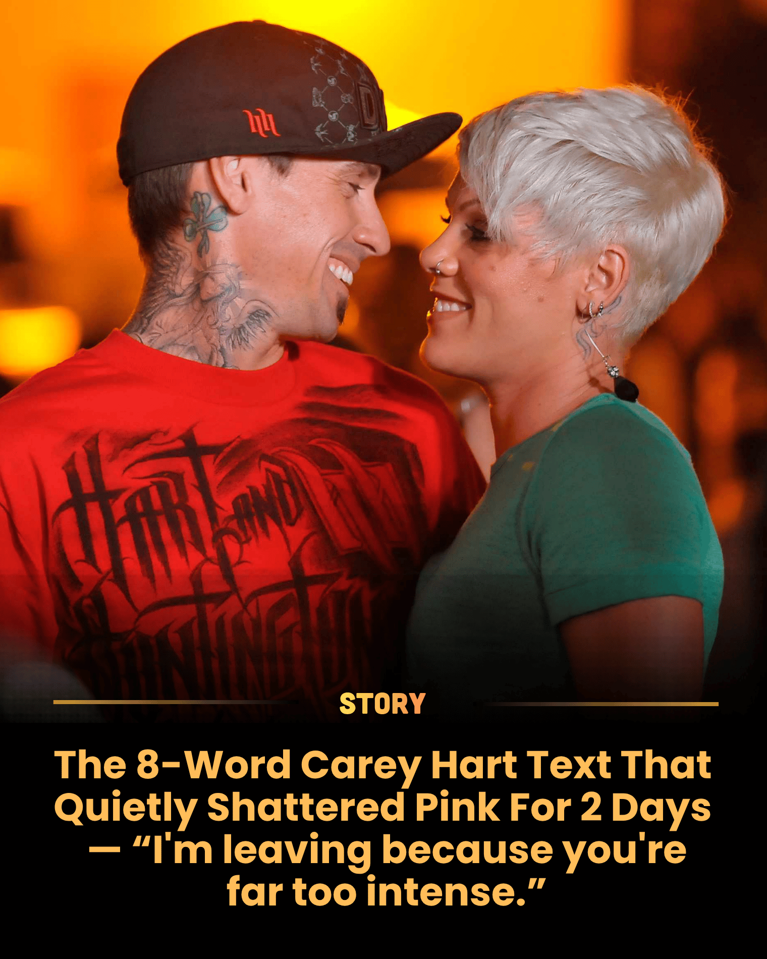 The 8-Word Carey Hart Text That Quietly Shattered Pink For 2 Days — “I’m leaving because you’re far too intense.”
