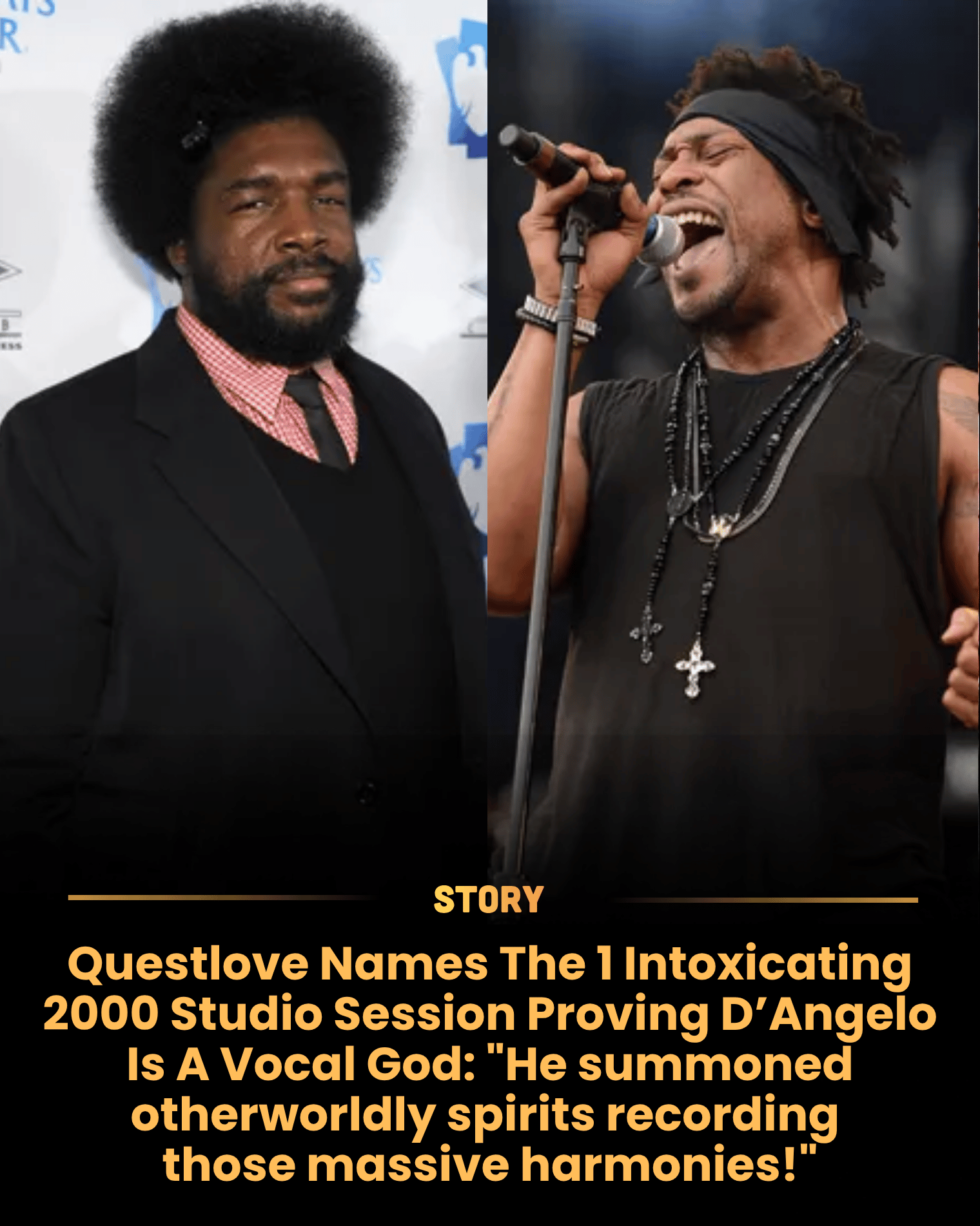 Questlove Names The 1 Intoxicating 2000 Studio Session Proving D’Angelo Is A Vocal God: “He summoned otherworldly spirits recording those massive harmonies!”