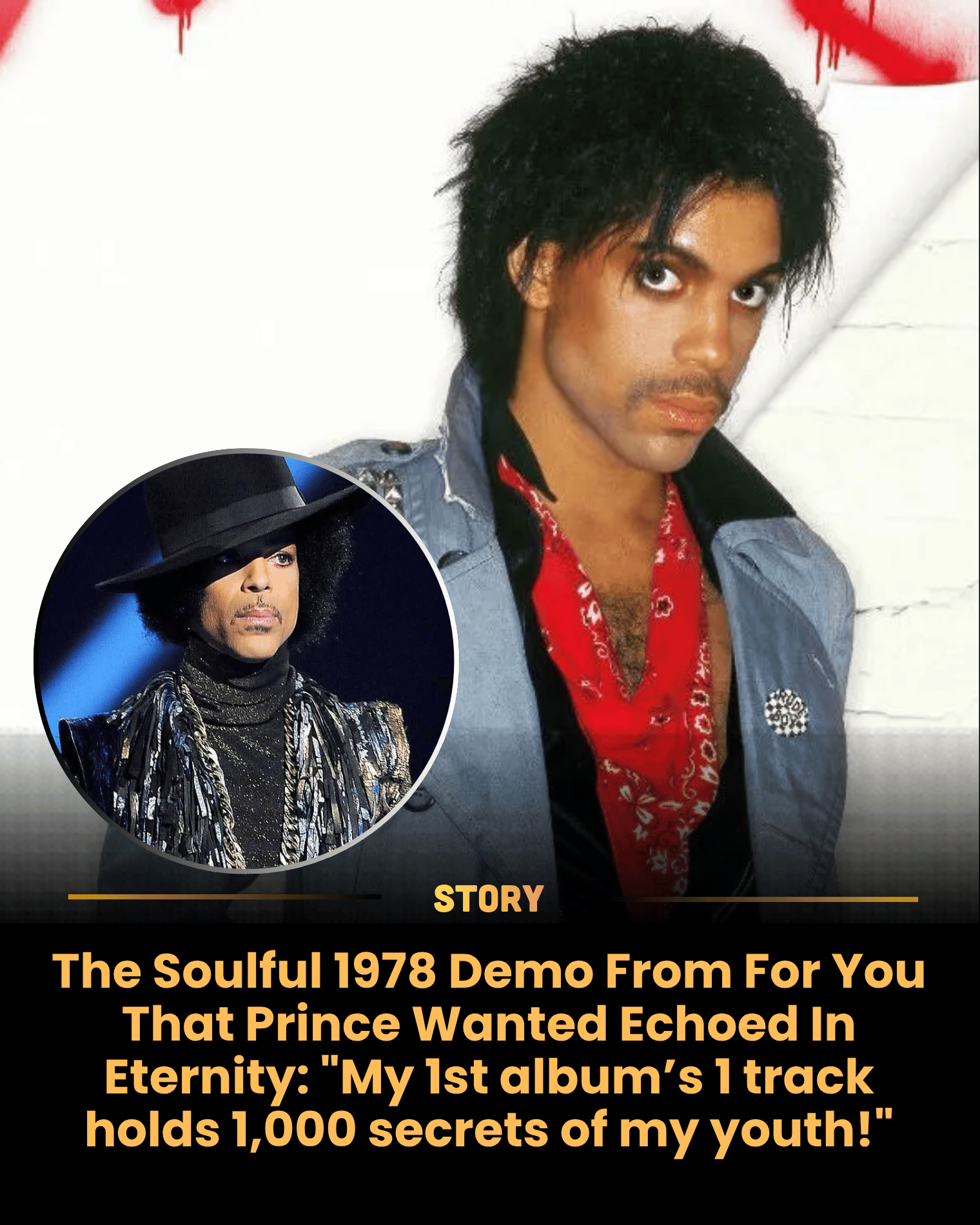 The Soulful 1978 Demo From For You That Prince Wanted Echoed In Eternity: “My 1st album’s 1 track holds 1,000 secrets of my youth!”