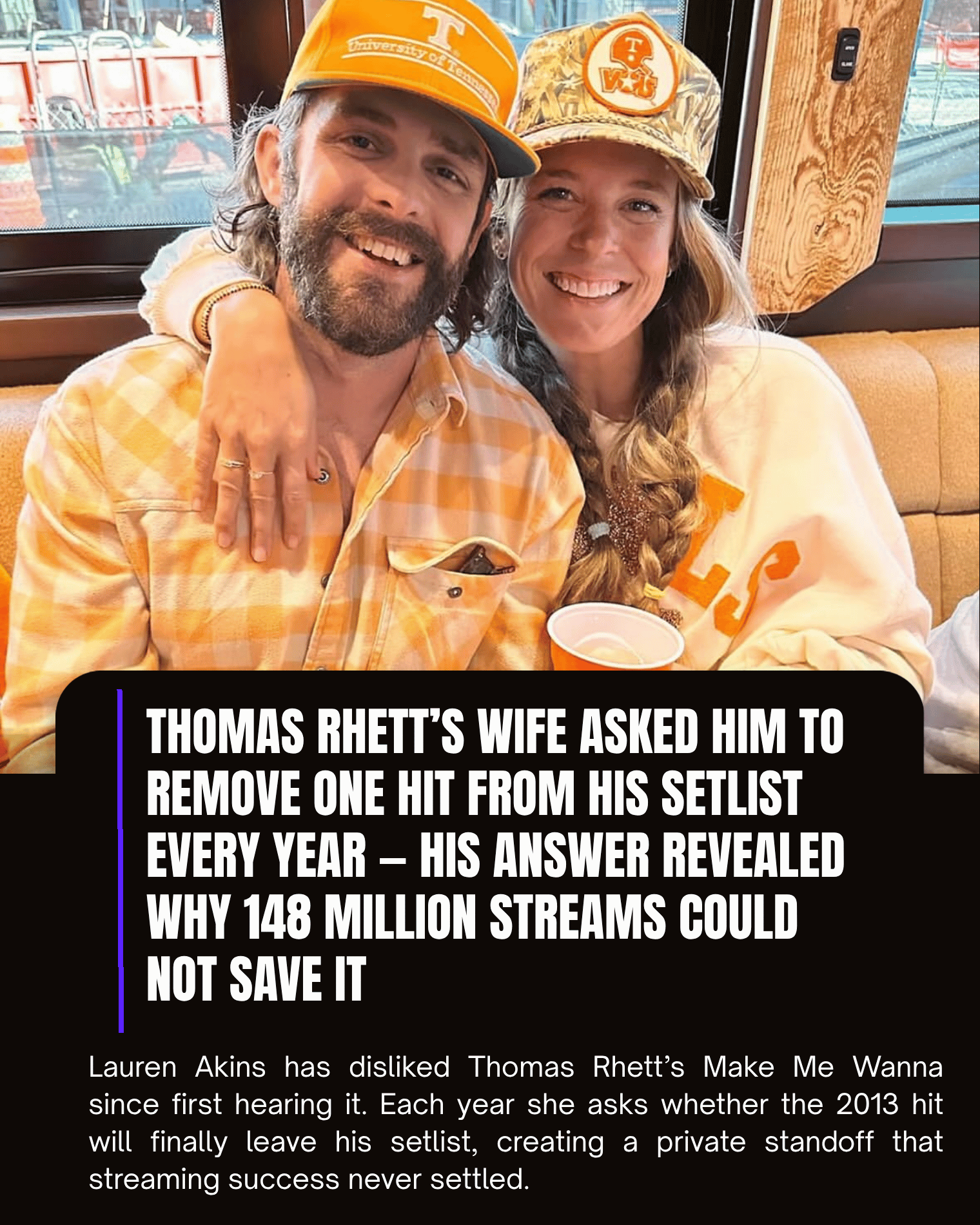 Thomas Rhett’s Wife Asked Him to Remove One Hit From His Setlist Every Year — His Answer Revealed Why 148 Million Streams Could Not Save It